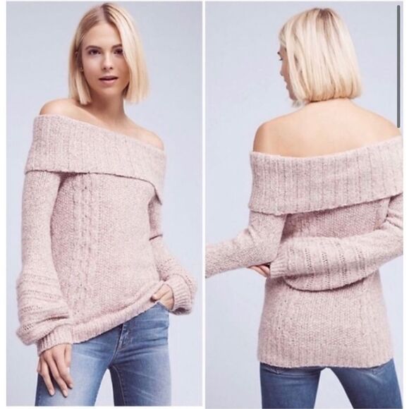 Anthropologie Sleeping on Snow Neves off the shoulder Sweater small - Picture 1 of 9